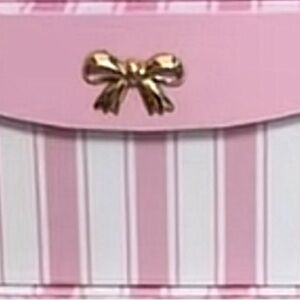Viral Dollar General Pink and White Striped Storage Box